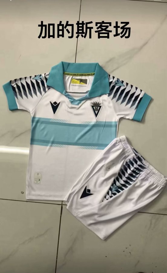 24/25 Cadiz  Away  Kids  Kits  1:1 Soccer Jersey