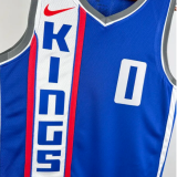 2024 Kings MONK #0 Blue City Edition  1:1 Quality NBA Jersey热压