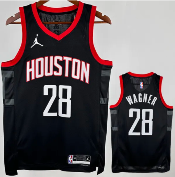 24/25 Rockets WAGNER #28 Black  1:1 Quality NBA Jersey