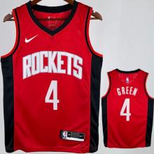 24/25 Rockets GREEN #4 Red  Hot Pressed   1:1 Quality NBA Jersey