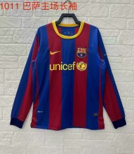 2010/2011 Barcelona Home Long Sleeve Retro 1:1 Quality Soccer Jersey