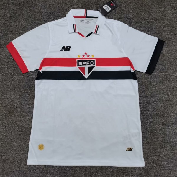 24/25 Sao Paulo Home White Fans 1:1 Quality Soccer Jersey