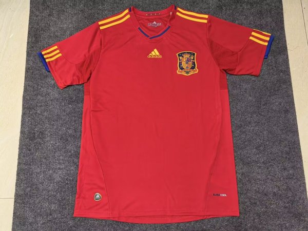 2010  Spain Home Fans 1:1 Quality Retro Soccer Jersey