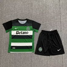 24/25 Sporting Lisbon Home  Kids Kits 1:1 Soccer Jersey