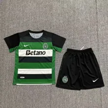 24/25 Sporting Lisbon Home  Kids Kits 1:1 Soccer Jersey