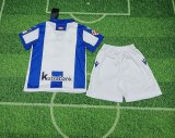 24/25 Real Sociedad   Home Kids  Kits  1:1 Soccer Jersey