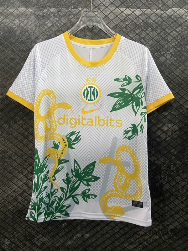 24/25 Inter Milan Training Clothing White Fans 1:1 Quality Soccer Jersey