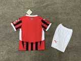 24/25 AC Milan Home Kids  Kits 1:1  Soccer Jersey