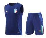 24/25 Italy Training Suit  Blue  1:1 Quality Training Vest（A-Set