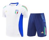24/25  Italy Training Suit White 1:1 Quality Training Jersey