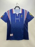 1996  France Home  Blue  Fans  Retro 1:1 Quality  Soccer Jersey
