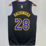 23/24 Lakers HACHIMURA #28 Black City Edition 1:1 Quality NBA Jersey