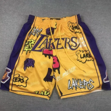 24/25  NBA  Lakers Yellow  Top Quality Pants 1:1 Quality