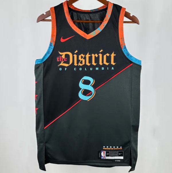 2025 Wizards AVDIJA #8 Black City Edition 1:1 Quality NBA Jersey