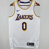 2025 Lakers WETBROOK #0 White  1:1 Quality NBA Jersey 热压