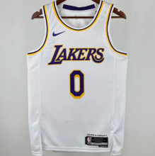 2025 Lakers WETBROOK #0 White  1:1 Quality NBA Jersey 热压