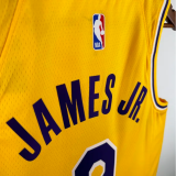 2025 Lakers JAMES JR. #9 Yellow  1:1 Quality NBA Jersey热压