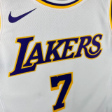 2025 Lakers  ANTHONY #7 White  1:1 Quality NBA Jersey热压