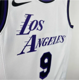 2025 Lakers JAMES JR. #9 White City Edition 1:1 Quality NBA Jersey热压