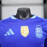 24/25 Argentina Away 3-Stars Long Sleeve Player 1:1 Quality  Soccer Jersey