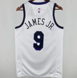 2025 Lakers JAMES JR. #9 White City Edition 1:1 Quality NBA Jersey热压