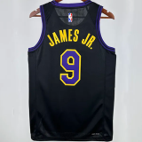 2025 Lakers JAMES JR. #9 Black City Edition1:1 Quality NBA Jersey热压