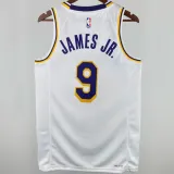 2025 Lakers JAMES JR. #9 White 1:1 Quality NBA Jersey热压