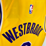 2025 Lakers WETBROOK #0 Yellow 1:1 Quality NBA Jersey热压
