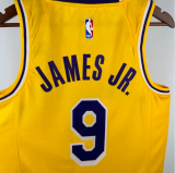 2025 Lakers JAMES JR. #9 Yellow  1:1 Quality NBA Jersey热压