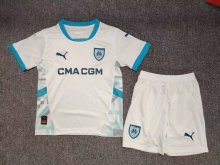 24/25 Marseille Home Kids Kits 1:1 Quality Soccer Jersey