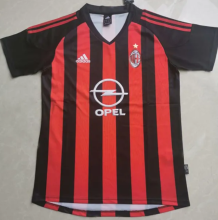 2002/2003 AC Milan Home  Fans 1:1 Retro Soccer Jersey