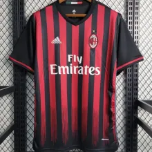 2016/2017 AC Milan Home  Fans 1:1 Retro Soccer Jersey
