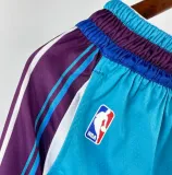 24/25 Hornets Blue Retro Training Shorts 1:1 Quality NBA Pants