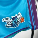 24/25 Hornets Blue Retro Training Shorts 1:1 Quality NBA Pants