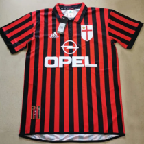 1999/2000  AC Milan Home Fans 1:1 Retro Soccer Jersey