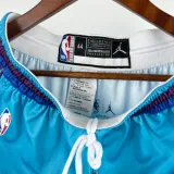 24/25 Hornets Blue Retro Training Shorts 1:1 Quality NBA Pants