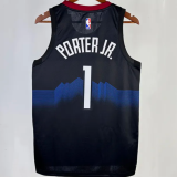 23/24 Nuggets PORTER JR. #1 Black City Edition 1:1 Quality NBA Jersey