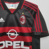 1998/1999 AC Milan Third Black Fans 1:1 Retro Soccer Jersey