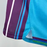 24/25 Hornets Blue Retro Training Shorts 1:1 Quality NBA Pants