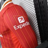 24/25   Liverpool Home Red  Long Sleeve Player 1:1 Quality Soccer Jersey