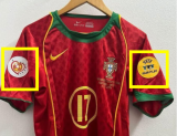 2004 Portugal Home 1:1 Retro Soccer Jersey