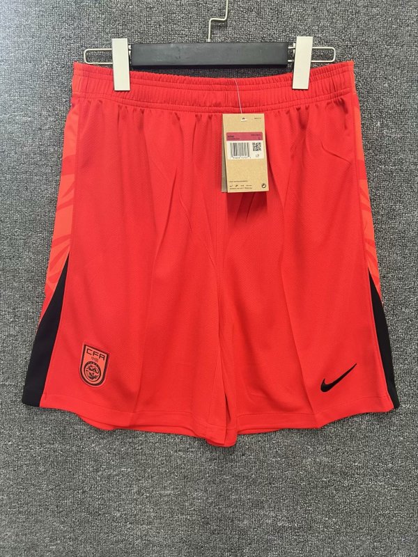 24/25 China Home Red Shorts