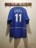 2002/2003  Manchester United Blue Away Fans 1:1 Quality Retro Soccer Jersey