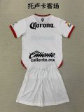 24/25   Toluca FC Away Fans Kids Kits 1:1 Quality Soccer Jersey