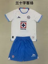 24/25 Cruz Azul Away Fans Kids Kits 1:1 Quality Soccer Jersey