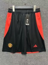 24/25 Manchester United  Home Black 1:1 Quality Shorts