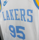 2025 Lakers TOSCANO #95 White Retro 1:1 Quality NBA Jersey 热压