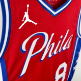 2025 76ers GEORGEG #8 Red  1:1 Quality NBA Jersey 热压