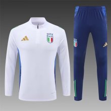 24/25  Italy Training Suit White 1:1 Quality Training Jersey
