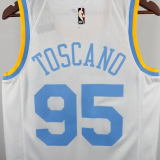 2025 Lakers TOSCANO #95 White Retro 1:1 Quality NBA Jersey 热压